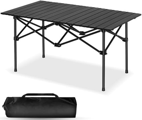 Big Folding Table – Heavy Duty Aluminum Folding Table 120x60cm Surface, 100kg Capacity | Adjustable Height Legs, Quick Fold Design | UAE Construction Site Workshop Professional Workbench